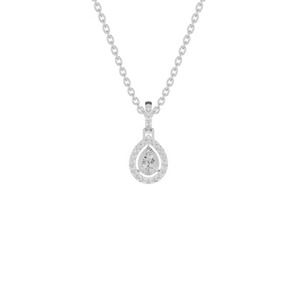 Pearlisse Halo Diamond Pendant