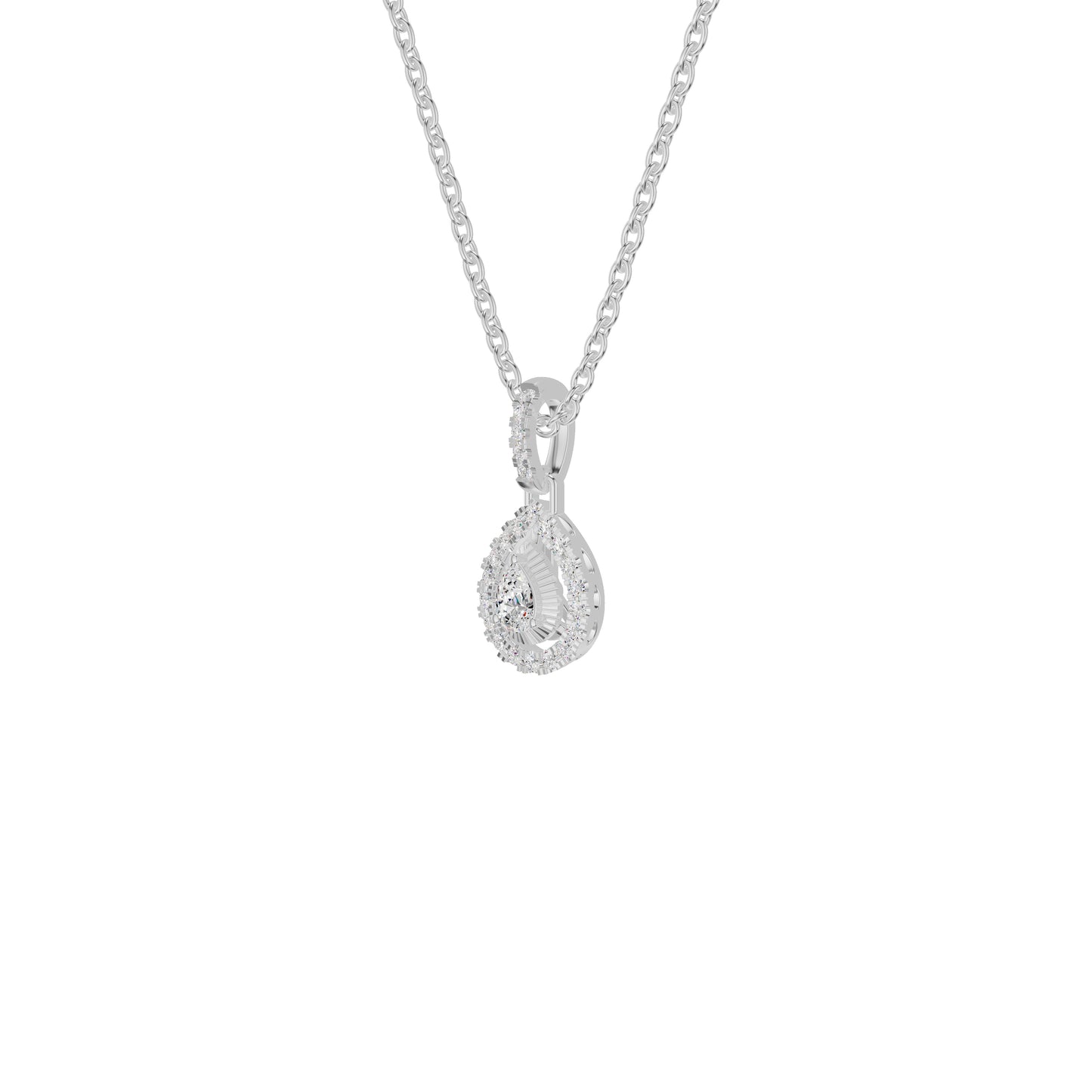 Pearlisse Halo Diamond Pendant