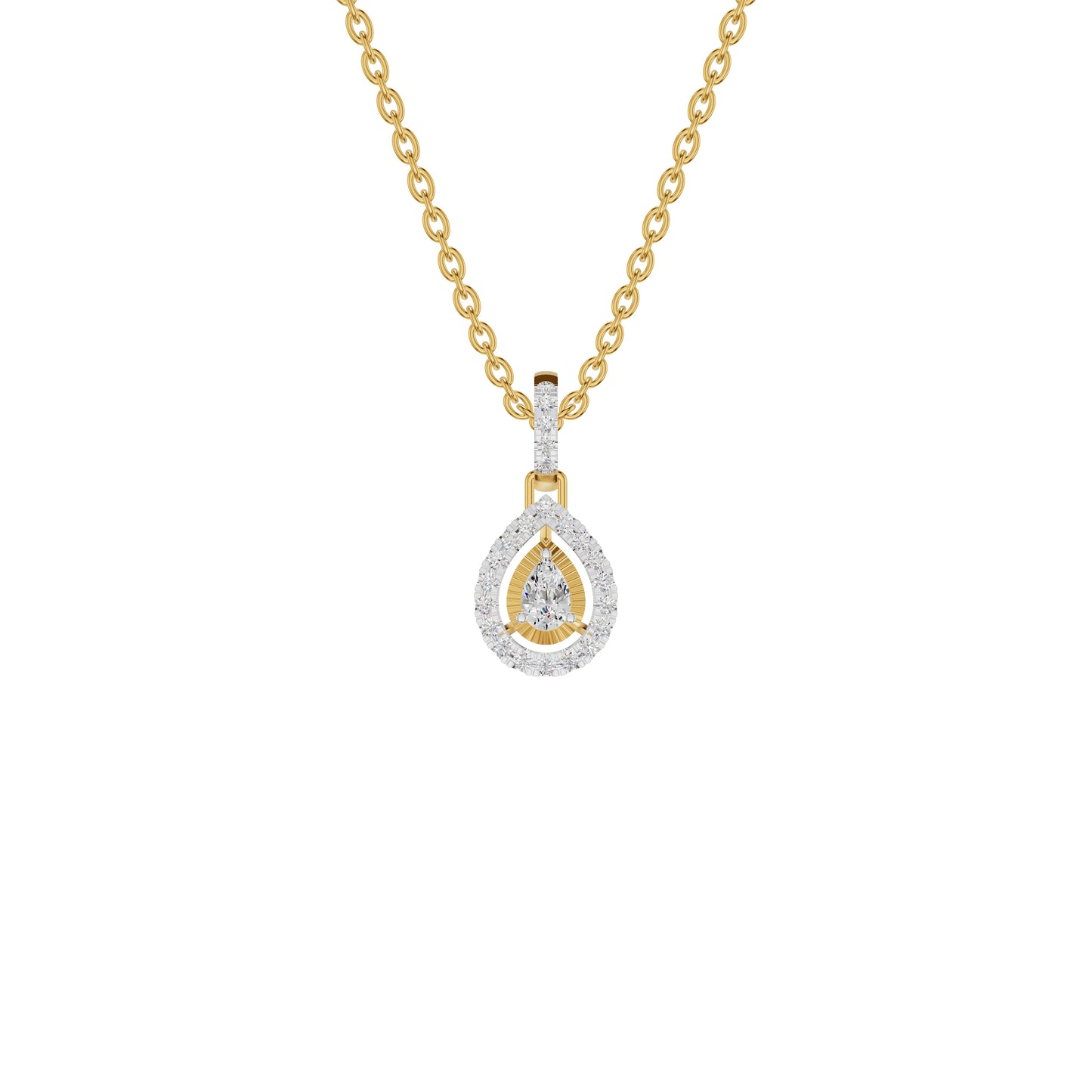 Pearlisse Halo Diamond Pendant