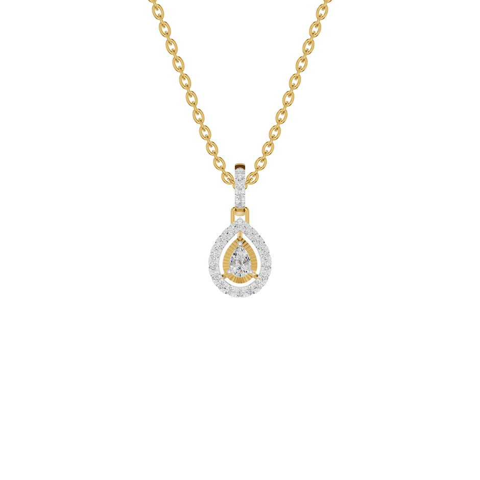 Pearlisse Halo Diamond Pendant