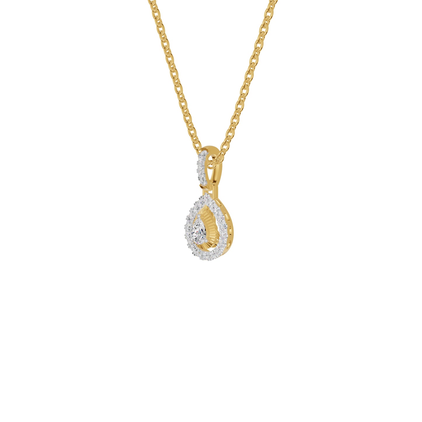 Pearlisse Halo Diamond Pendant