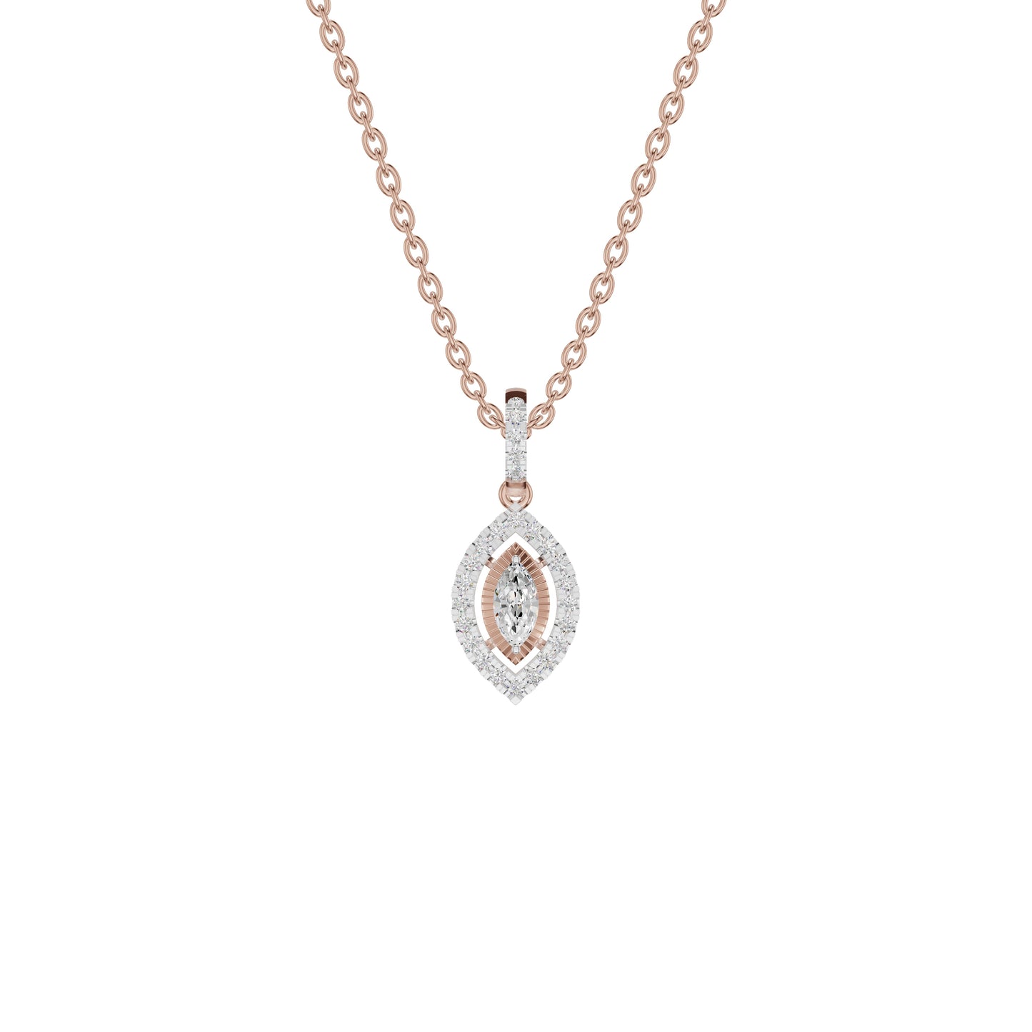 Navyra Marquise Diamond Pendant 18 KT / Rose Gold