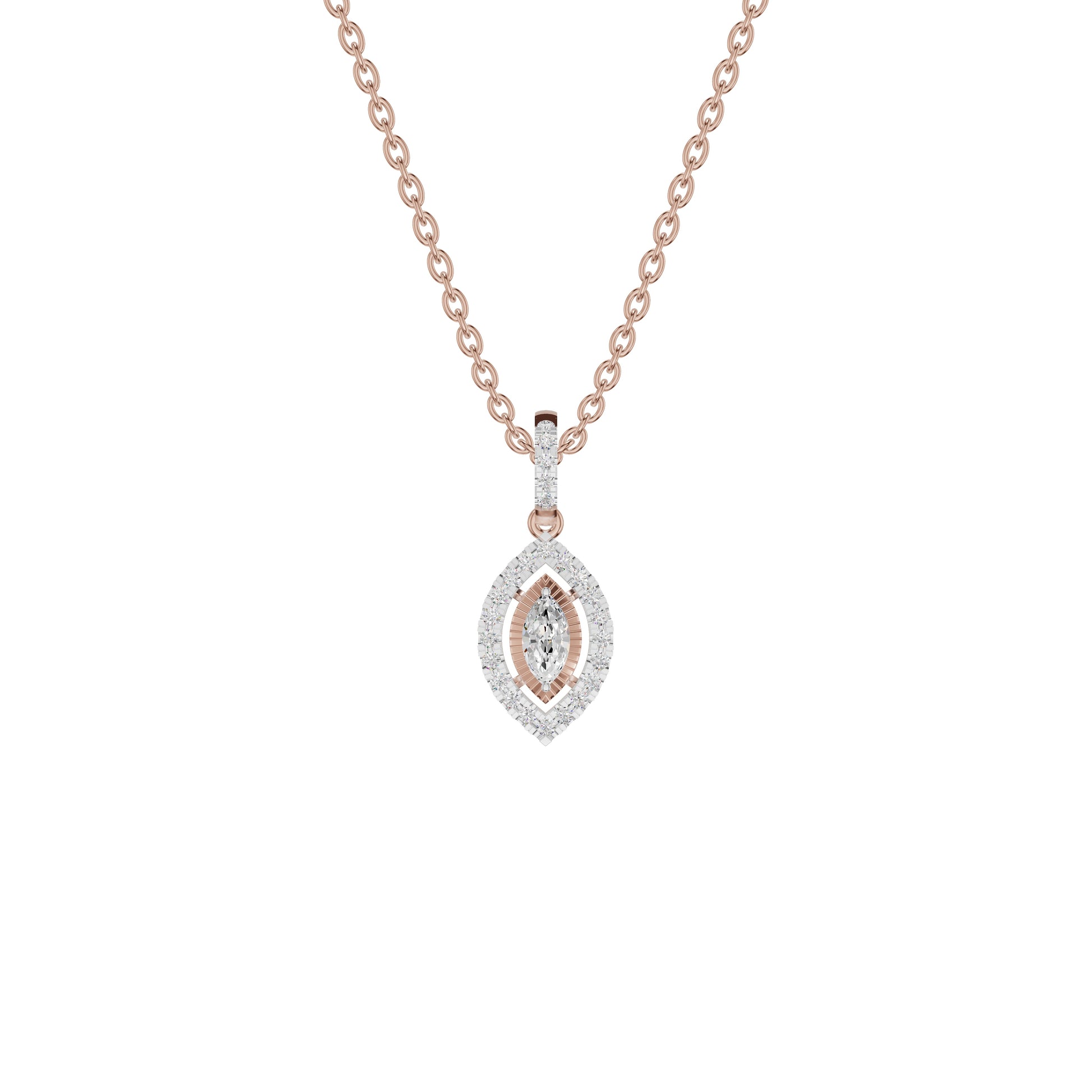 Navyra Marquise Diamond Pendant 18 KT / Rose Gold