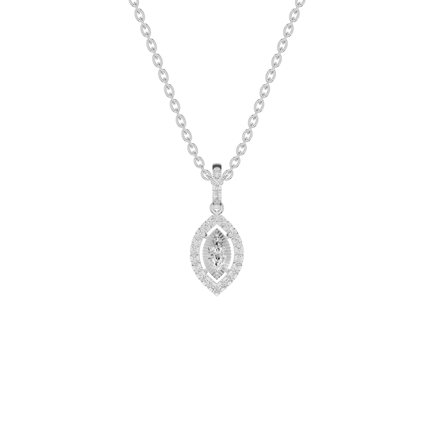 Navyra Marquise Diamond Pendant 18 KT / White Gold