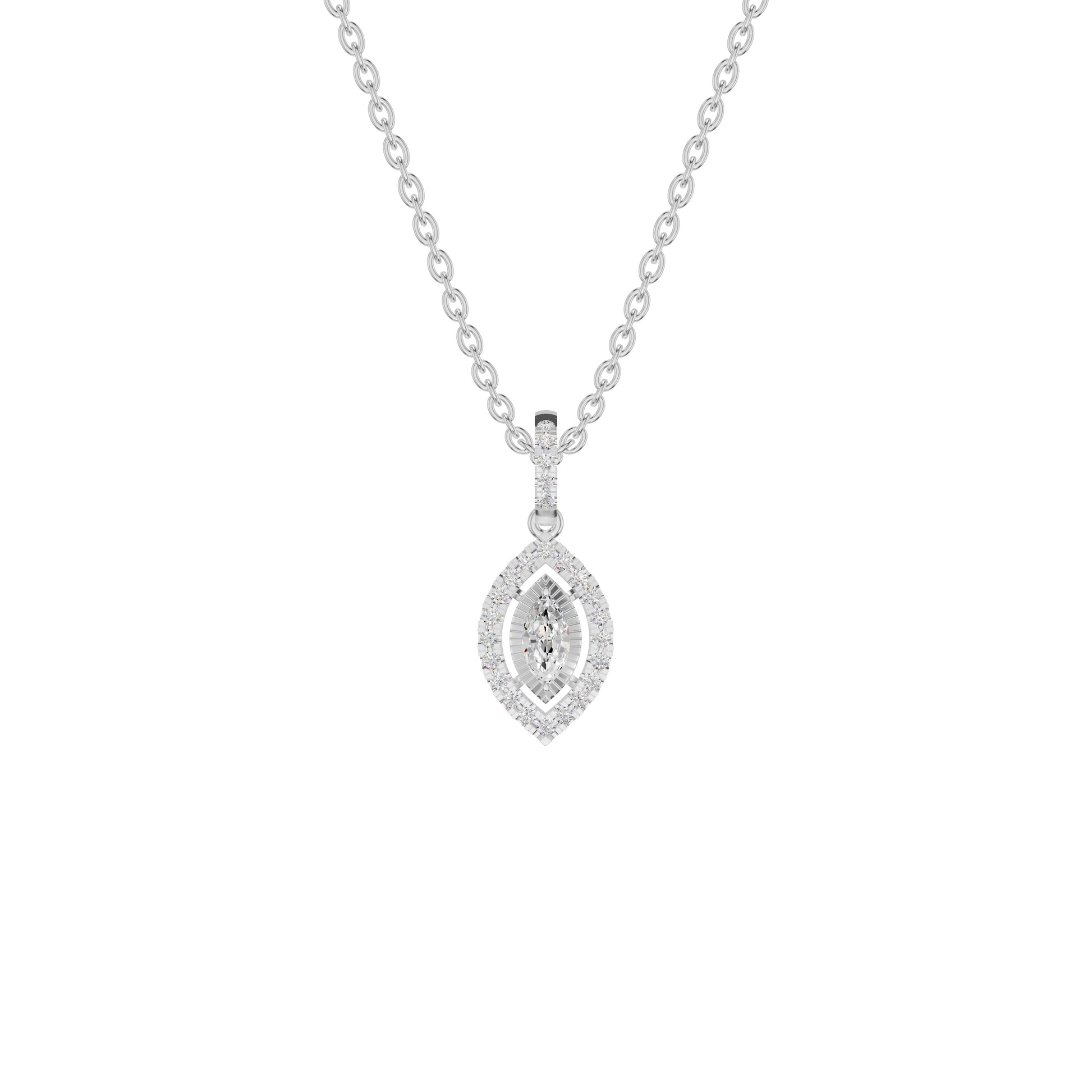Navyra Marquise Diamond Pendant 18 KT / White Gold