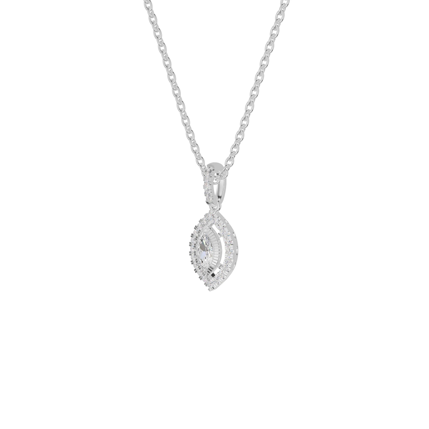Navyra Marquise Diamond Pendant 18 KT / White Gold