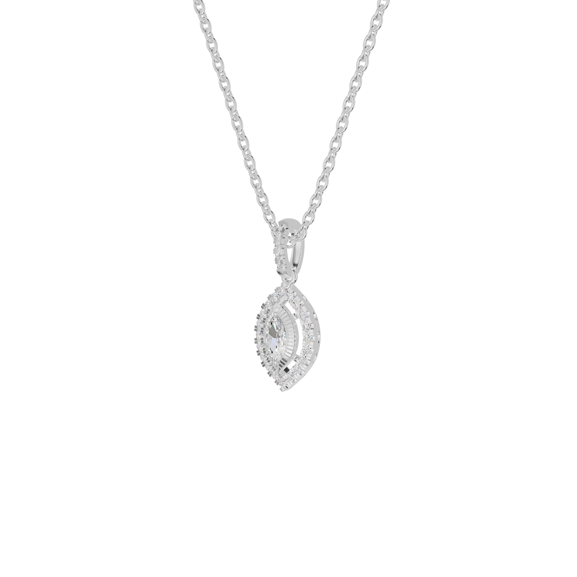 Navyra Marquise Diamond Pendant 18 KT / White Gold