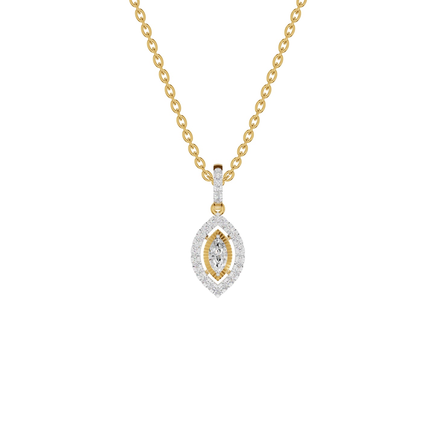 Navyra Marquise Diamond Pendant 18 KT / Yellow Gold