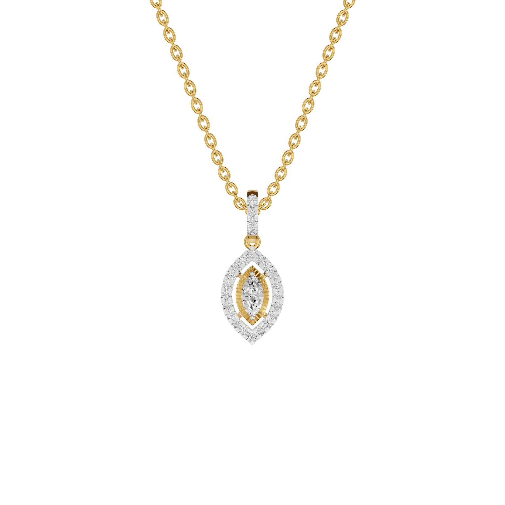 Navyra Marquise Diamond Pendant 18 KT / Yellow Gold