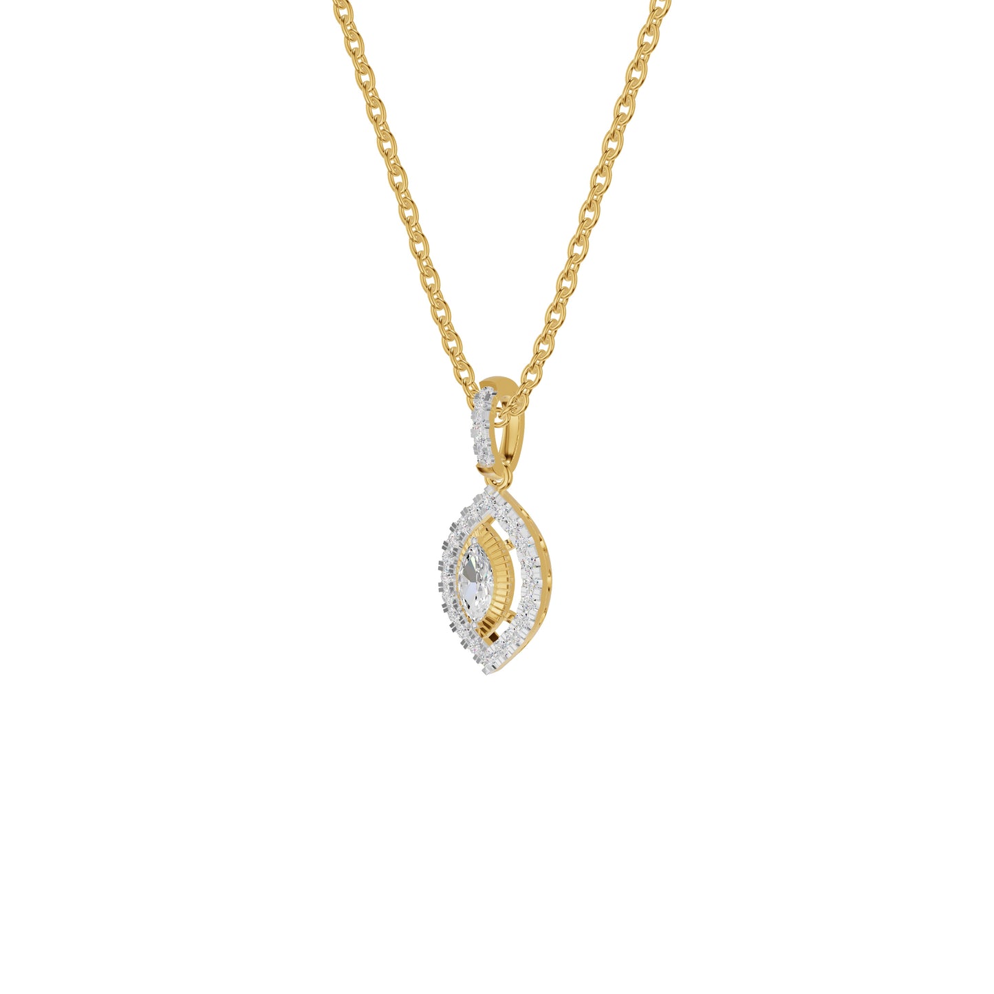 Navyra Marquise Diamond Pendant 18 KT / Yellow Gold