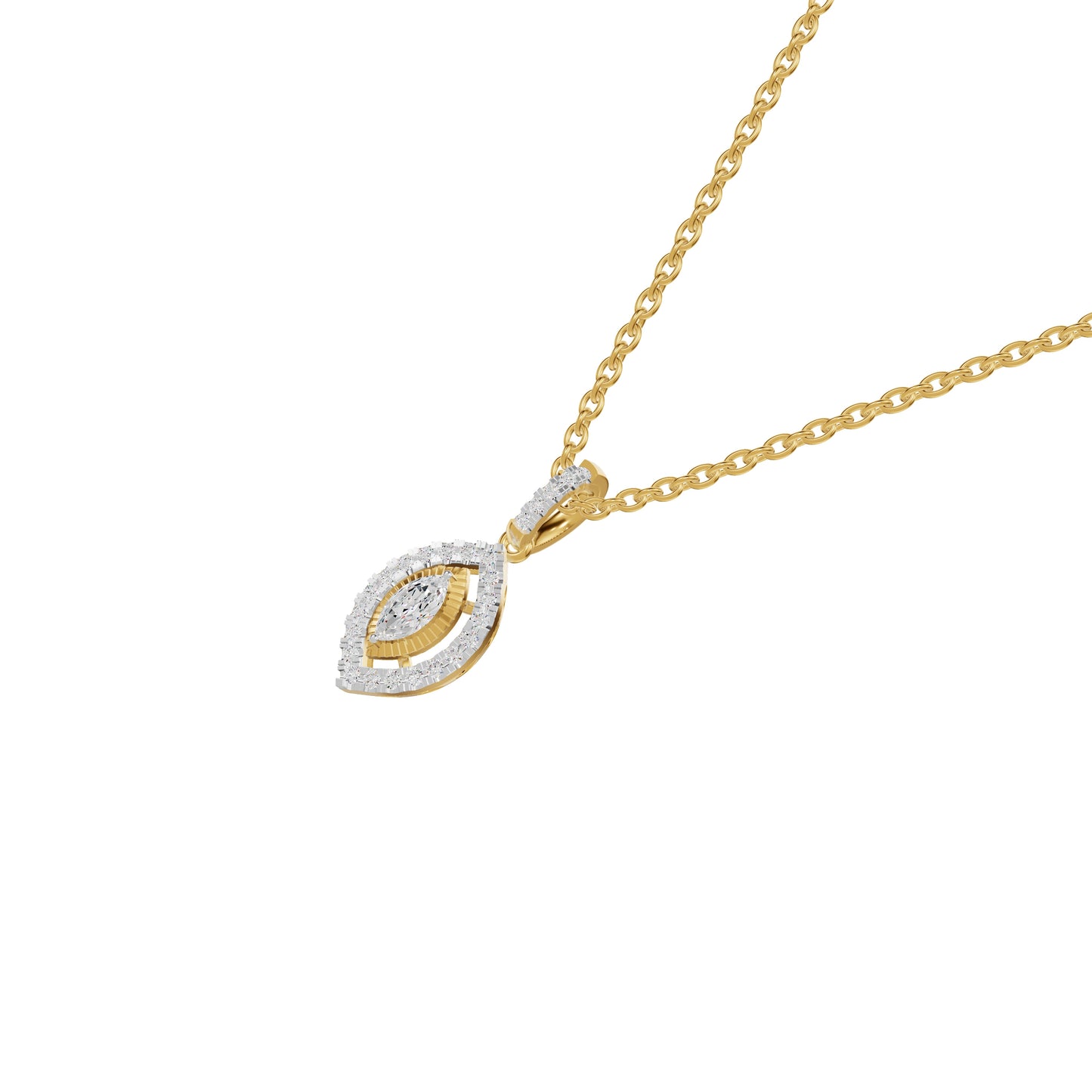 Navyra Marquise Diamond Pendant 18 KT / Yellow Gold