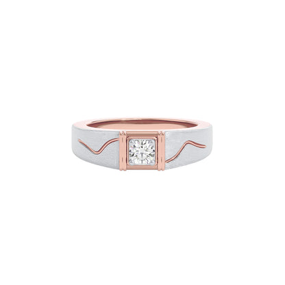 Lancolm Diamond Mens Ring 18 KT / Rose Gold / 22