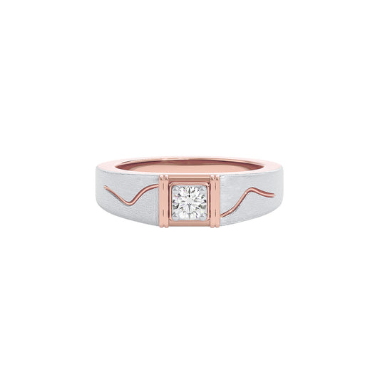 Lancolm Diamond Mens Ring 18 KT / Rose Gold / 22