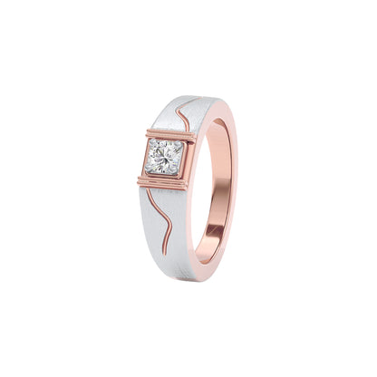Lancolm Diamond Mens Ring 18 KT / Rose Gold / 22