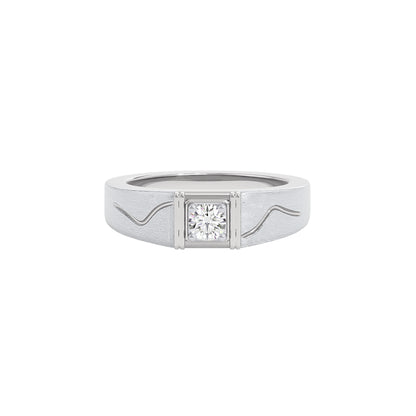 Lancolm Diamond Mens Ring 18 KT / White Gold / 22