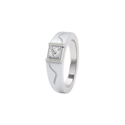 Lancolm Diamond Mens Ring 18 KT / White Gold / 22
