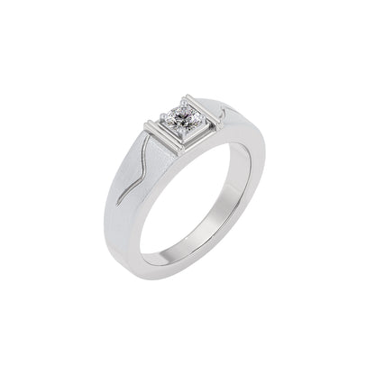 Lancolm Diamond Mens Ring 18 KT / White Gold / 22