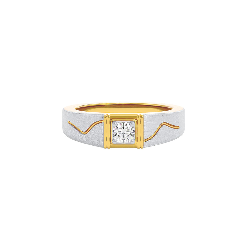 Lancolm Diamond Mens Ring 18 KT / Yellow Gold / 22