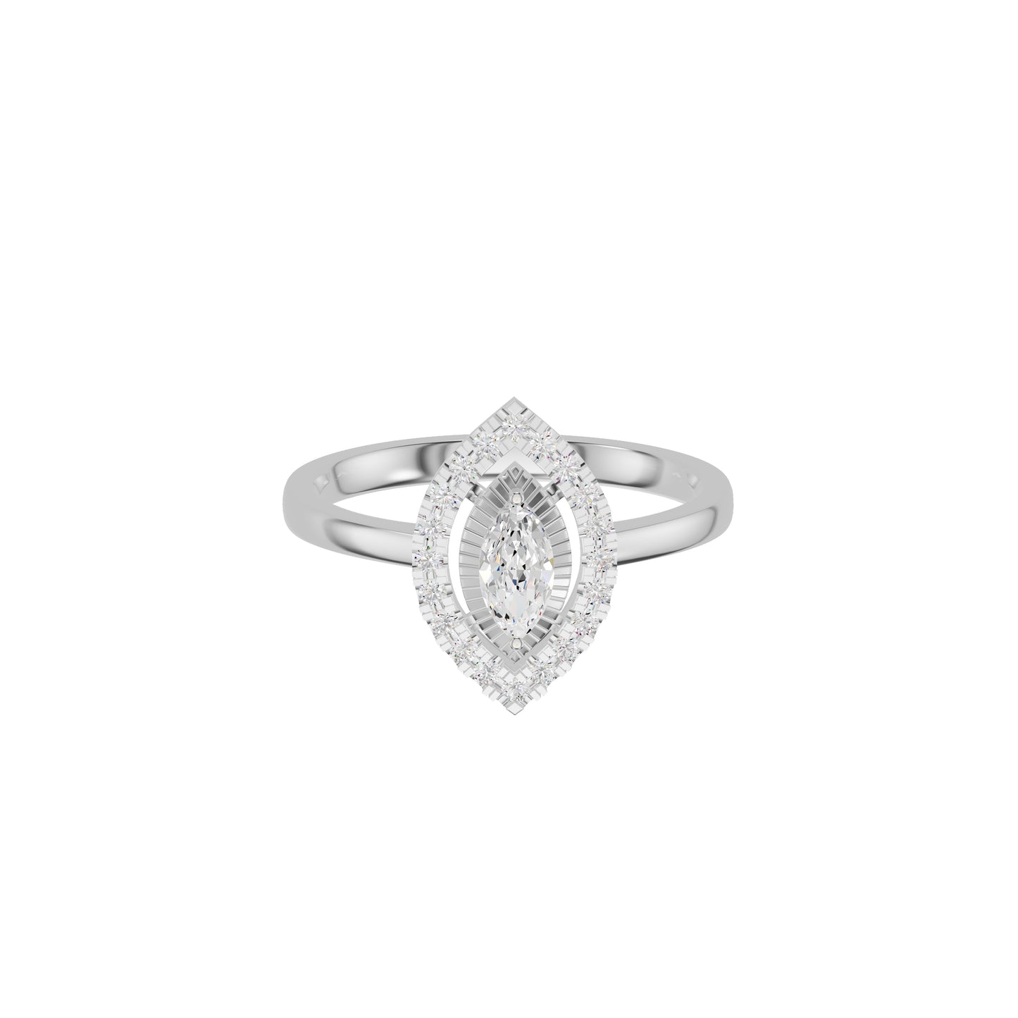 Navyra Marquise Diamond Ring 18 KT / White Gold / 18