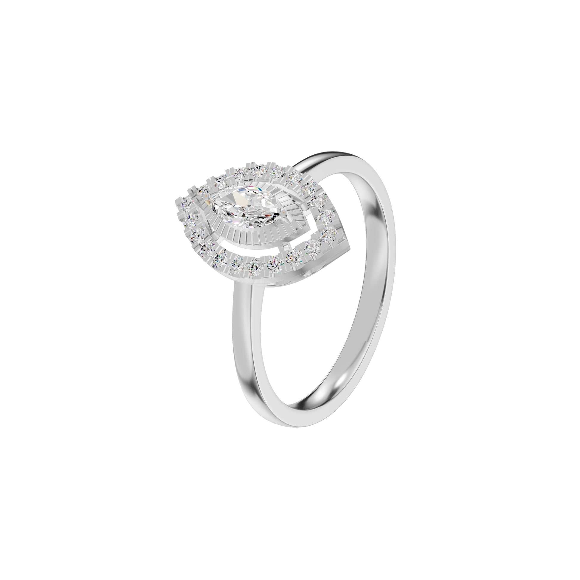 Navyra Marquise Diamond Ring 18 KT / White Gold / 18