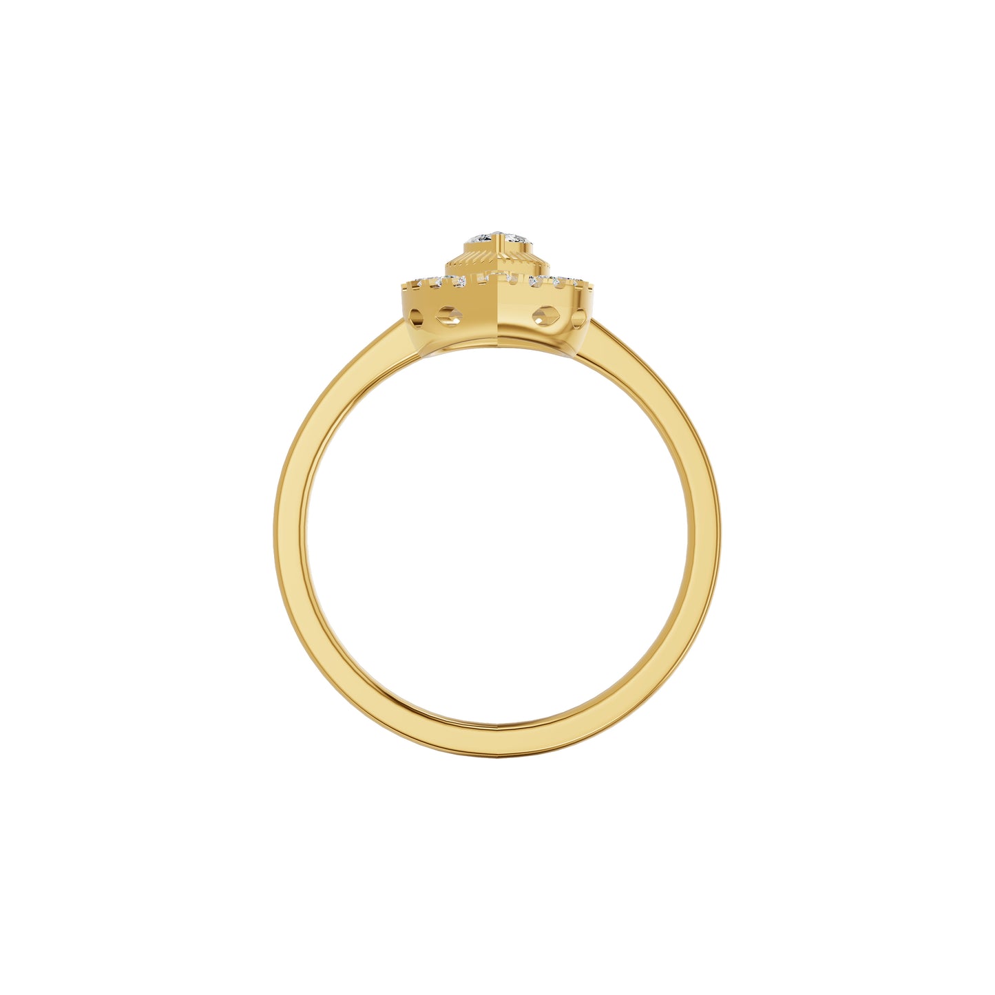 Navyra Marquise Diamond Ring 18 KT / Yellow Gold / 18