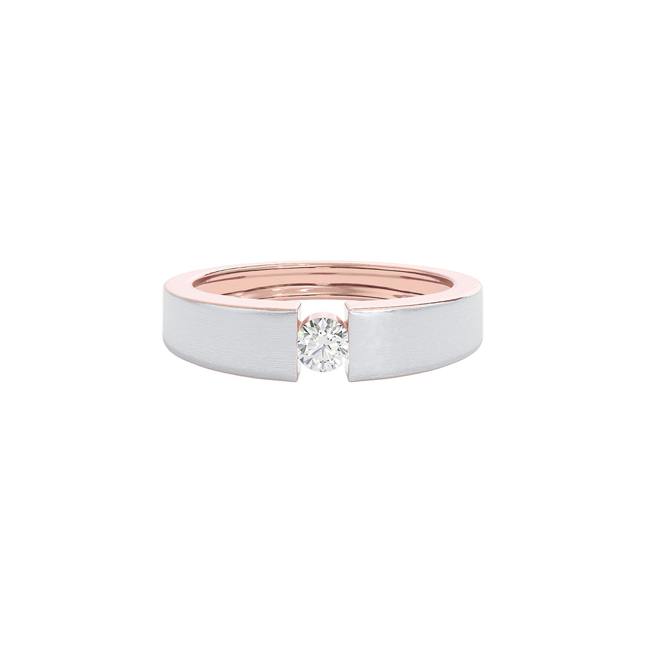 Eclipse Core Diamond Mens Ring 18 KT / Rose Gold / 22