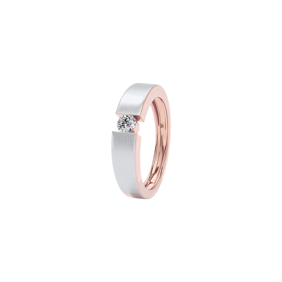 Eclipse Core Diamond Mens Ring 18 KT / Rose Gold / 22
