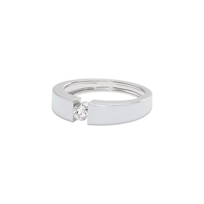 Eclipse Core Diamond Mens Ring 18 KT / White Gold / 22
