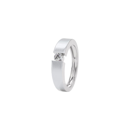 Eclipse Core Diamond Mens Ring 18 KT / White Gold / 22