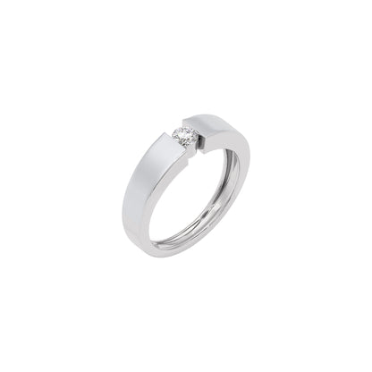 Eclipse Core Diamond Mens Ring 18 KT / White Gold / 22