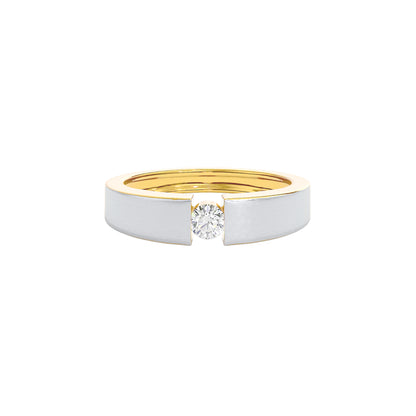 Eclipse Core Diamond Mens Ring 18 KT / Yellow Gold / 22