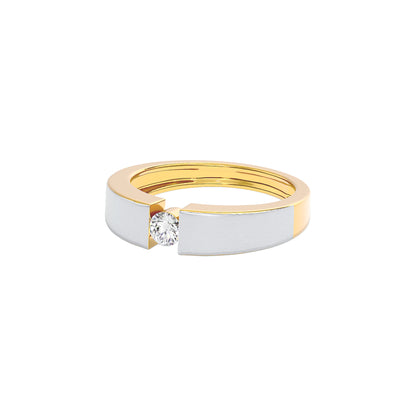 Eclipse Core Diamond Mens Ring 18 KT / Yellow Gold / 22