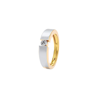 Eclipse Core Diamond Mens Ring 18 KT / Yellow Gold / 22