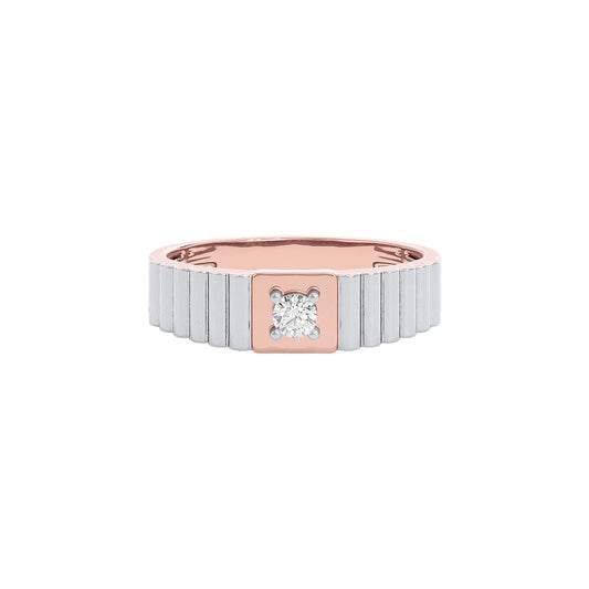 Nucleus Diamond Mens Ring 18 KT / Rose Gold / 22