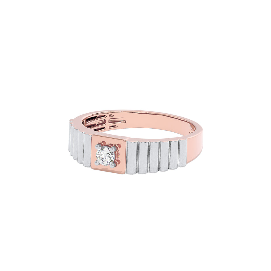 Nucleus Diamond Mens Ring 18 KT / Rose Gold / 22