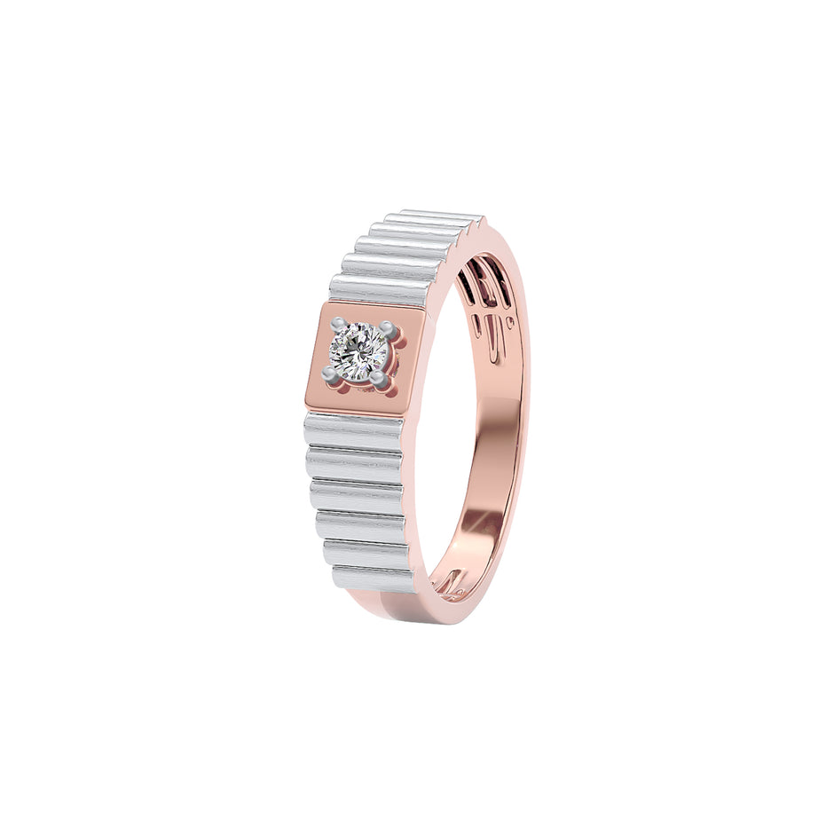Nucleus Diamond Mens Ring 18 KT / Rose Gold / 22