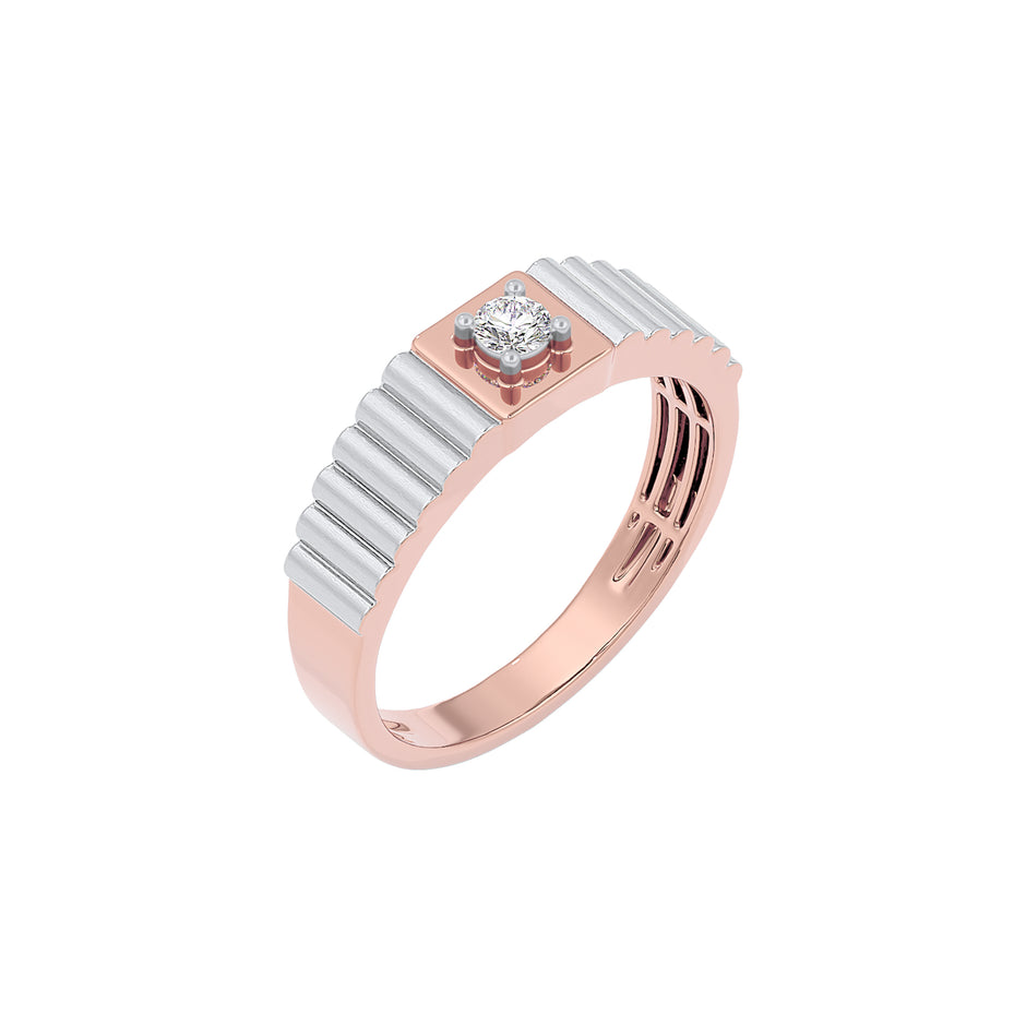 Nucleus Diamond Mens Ring 18 KT / Rose Gold / 22