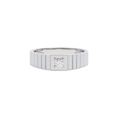 Nucleus Diamond Mens Ring 18 KT / White Gold / 22