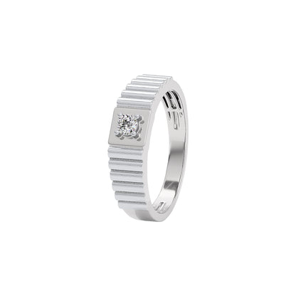 Nucleus Diamond Mens Ring 18 KT / White Gold / 22