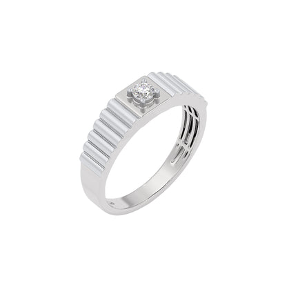 Nucleus Diamond Mens Ring 18 KT / White Gold / 22