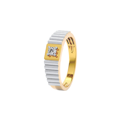 Nucleus Diamond Mens Ring 18 KT / Yellow Gold / 22