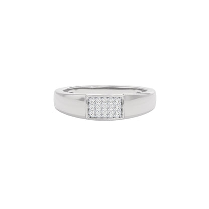 Twilight Ridge Diamond Mens Ring 18 KT / White Gold / 22