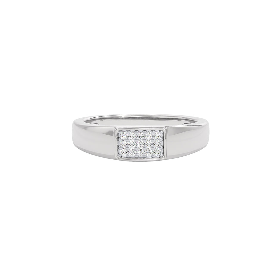 Twilight Ridge Diamond Mens Ring 18 KT / White Gold / 22