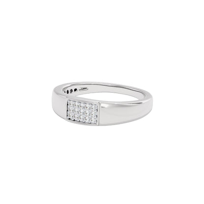 Twilight Ridge Diamond Mens Ring 18 KT / White Gold / 22