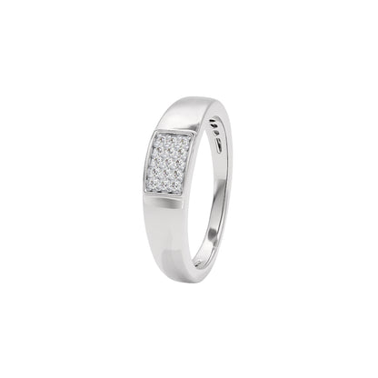 Twilight Ridge Diamond Mens Ring 18 KT / White Gold / 22