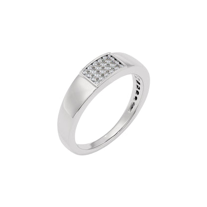 Twilight Ridge Diamond Mens Ring 18 KT / White Gold / 22