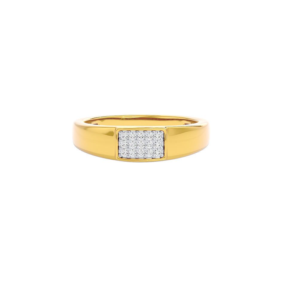 Twilight Ridge Diamond Mens Ring 18 KT / Yellow Gold / 22