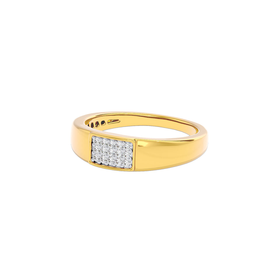 Twilight Ridge Diamond Mens Ring 18 KT / Yellow Gold / 22