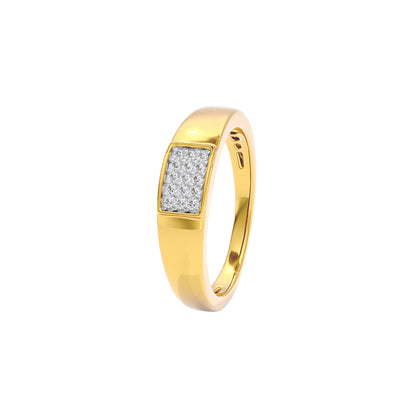 Twilight Ridge Diamond Mens Ring 18 KT / Yellow Gold / 22