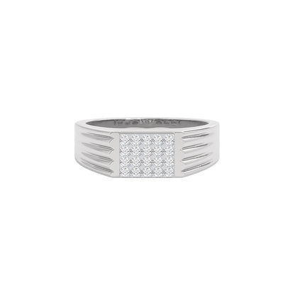 Imperial Pave Diamond Mens Ring 18 KT / White Gold / 22